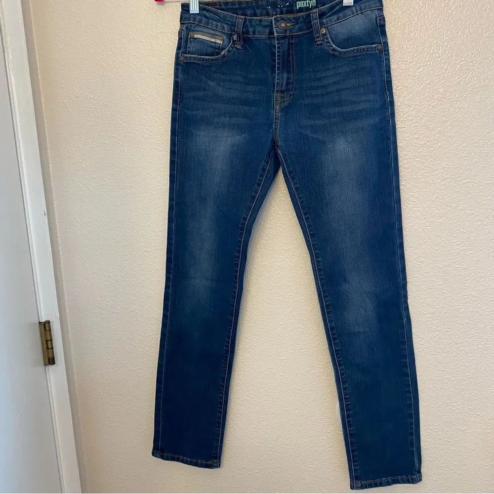 7 for All Mankind mid rise skinny medium wash girls teen jeans Paxtyn 14